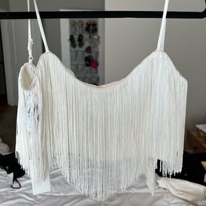 Aritzia Babaton Fringe Tank Top